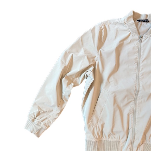 Zara Cream Bomber Jacket - Picture 3 of 8
